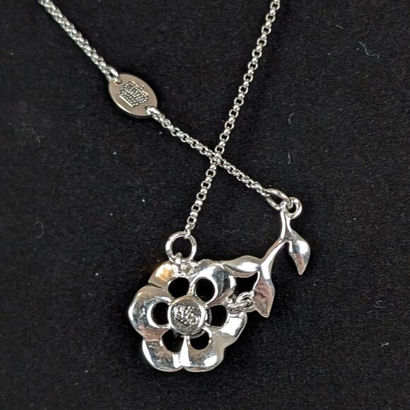 Juicy Couture Floral Rhinestone Necklace - Picture 4 of 6